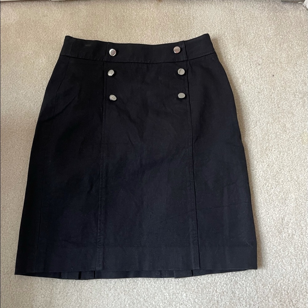 Banana Republic black double breasted skirt size 0